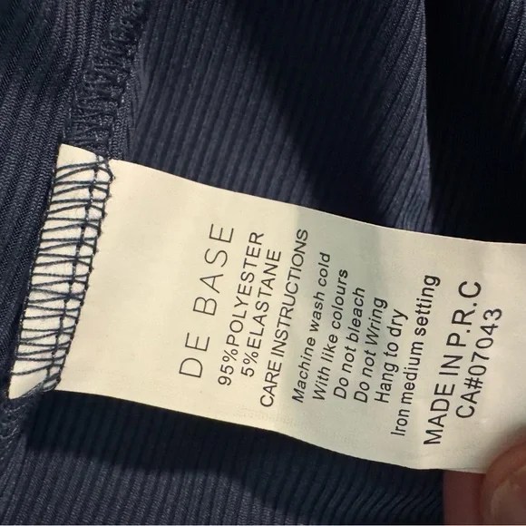 NWOT Blue Ribbed Button-Down Dress - Picture 7 of 7